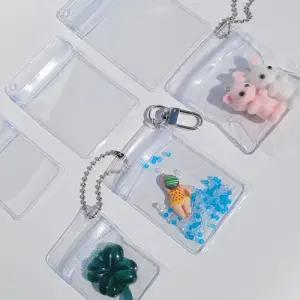 미니 pvc 지퍼백 키링 투명 파우치 만들기 부자재 재료 DIY 열쇠 고리 가방 키홀더 핸드폰 에어팟 백꾸