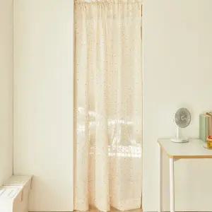 스노우퐁 린넨 봉집형 가리개 커튼 100x130/150x230 창문 거실 행거 팬트리 다용도