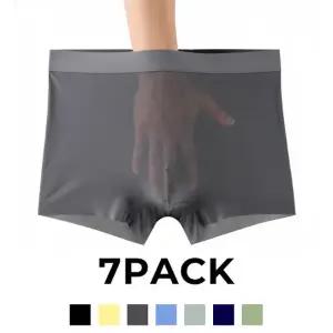 [필 이너웨어][낫띵즈]7PACK 일주일팬티 아이스실크 남성 냉감 드로즈 체온하강 초슬림 스판사각팬티