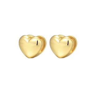 스튜디오레브 925실버 볼륨 하트 통통 골드 실버 원터치 귀걸이