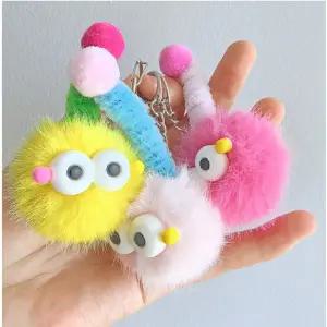 [하프클럽/]2000 랜덤 폼폼 몬스터 키링 랜덤키링 먼지인형