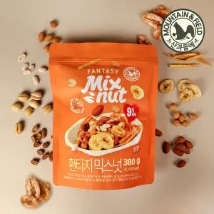 [산과들에] 환타지믹스넛 380g x5봉 (아몬드 땅콩 9가지구성 간식 맥주안주)