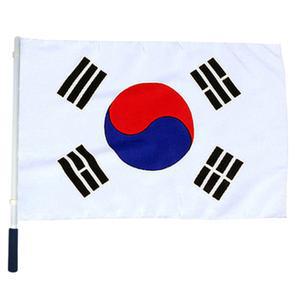 짧은 태극기깃발 대형 응원용 큰태극기깃발 손태극기