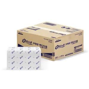 유한킴벌리 플러스온 한번 접은 무형광 핸드타올 100매/40밴드 4000매