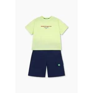 [갤러리아] 베네통키즈G  레터링 그래픽 티셔츠 세트 QASE02541 LA