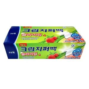 크린랩 크린지퍼백 슬라이딩 대 27cm x 28cm 45매