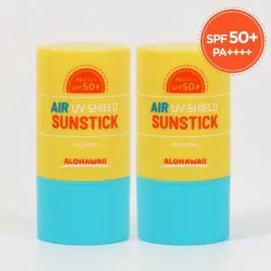 (2개)알로하와이 UV쉴드 에어 선스틱 23g SPF50+ PA++++ /끈적임없는 스틱선크림 선블록 자외선차단제