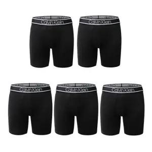 CK 비스코스 블렌드 스트레치 5팩 박서브리프 남성 팬티 블랙 NP2677O-001