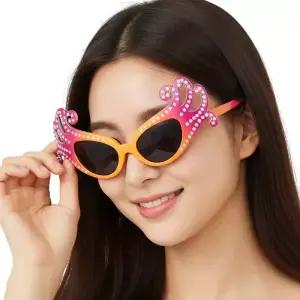 백조 안경 레인보우 파티 소품 의상 장기자랑 용품 응원 이벤트 연말 코믹 예쁜 특이한 공연