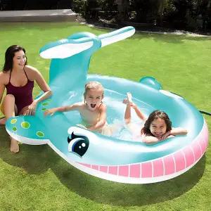 7day 인텍스 돌고래 분수 풀장 (201x196cm) 수영장/대형/볼풀장/유아/어린이/물놀이장/튜브/미니/에어