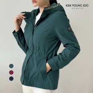 김영주스포츠 여성 봄 가을 후드바람막이 자켓 골프 아우터 등산 캠핑 데일리자켓 KRWJ6425