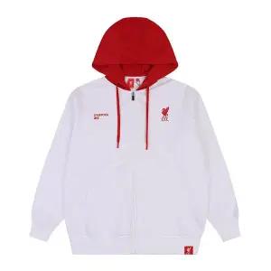풋볼스탠다드 공용 리버풀 배색 후드 집업_L3HZ301XWHT