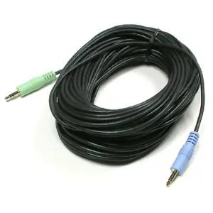 Coms 스테레오 케이블 20M AUX 3극 Stereo 3.5 M M/마이크잭/컴퓨터/젠더/릴케이블/스피커/연결선/오디오