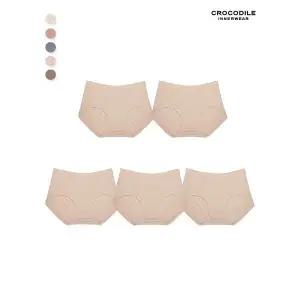 [하프클럽/크로커다일 이너웨어]라이크라 쉘론 팬티 5종세트 택1