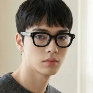 안경테 TF6072DB 001 블루라이트차단 명품 볼드 스퀘어 블랙 뿔테 아시안핏