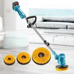 전동 바닥 청소기 브러쉬 타일 충전 욕실 브러시 주방 세척 긴 무선 세트 바닥솔 핸디