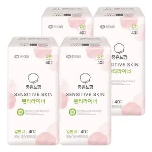[화이트]좋은느낌 센서티브스킨 데일리 라이너 일반 40PX4팩
