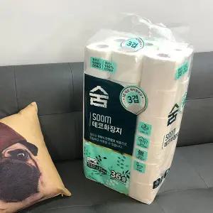 먼지없는 도톰한 3겹 롤화장지 잘녹는 두루마리 휴지 저렴한화장지 롤휴지