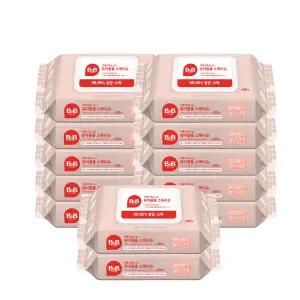 비앤비 자몽식초를 담은 유아용품 세정티슈 60매 12팩