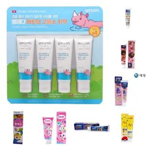 벨레다 어린이 고불소 치약 60g 4개입/초등/덴탈/케어/치과/치아/잇몸/가정용/구강/건강/칫솔/습관/키즈