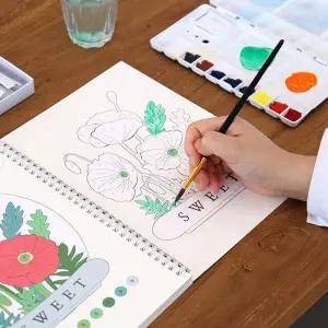 인디고 색을 칠하다 숫자 컬러링북 수채화 어른 색칠 공부 도안 어린이 시니어 컬러링북 드로잉북 1