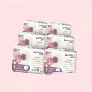 Bambo 밤보드림 기저귀 1단계 밴드 스트랩형 36매x6팩 1박스 4310333