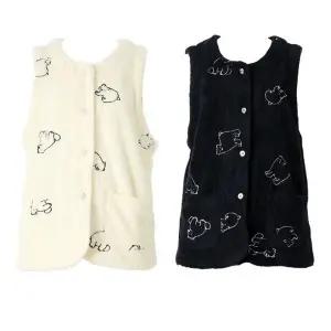 [롯데백화점]비너스 부드러운 극세사 북극곰자수 여성홈웨어조끼 VEV4967W