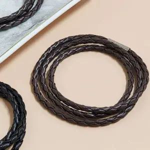 [하프클럽/]남성용 팔찌 여름 패션 PU가죽 꼬임 팔찌