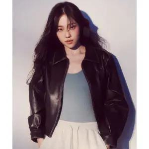 [LEE]착장우먼 신세틱 레더 블루종 블랙 LE2403JK63BK 650658