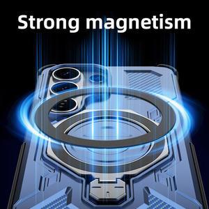 갤럭시 S26 울트라 S25 FE S26 플러스 A17 5G A56 A36 A16 A55용 마그네틱 링 홀더 아머 케이스 휴대폰 액세서리