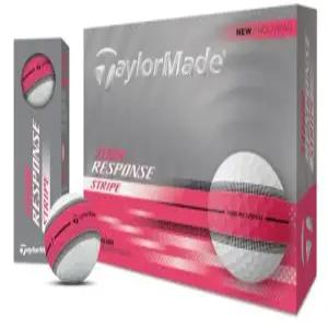 투어리스폰스 스트라이프 우레탄 3피스골프공 네온핑크