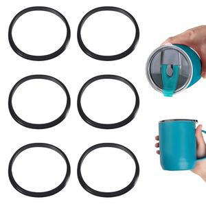 [미국배송] BEEINKMAKE 6PCS 고무 씰 교체 개스킷 20온스 뚜껑 블랙 누수 방지 오링 절연 실리콘 스테인리스 텀블러 머그 빨대용