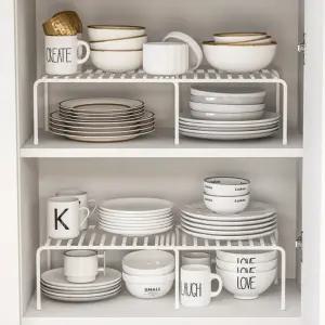 알뜰살림 와이드 길이조절 접시 그릇 정리선반 주방선반