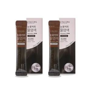 H레시피 하얀눈꽃가루 눈꽃커피물염색 (모카다크브라운) 10gx6개/두피저자극 흰머리새치염색약 비건인증