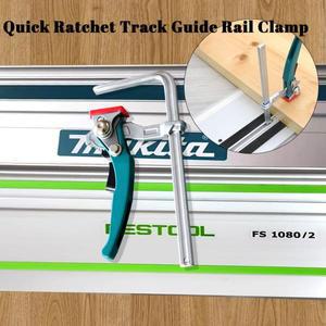 1개 래칫 테이블 클램프 가이드 레일 퀵 릴리즈 (MFT 및 시스템 바용, 페스토 마키타 클램프용)