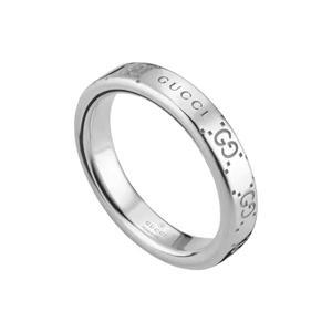 (백화점AS가능)(케이스+쇼핑백포함)선물포장  유광 실버 4mm 시그니처 반지 81