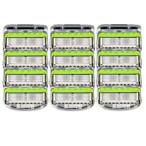 토브리빙 질레트 호환용 면도날 퓨전 프로글라이드 뉴그린 면도날 3팩(12개입)