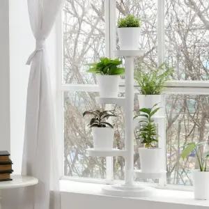 화분받침대 받침 가든 5단 화이트 원예용품 인테리어