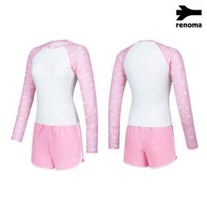 [AK플라자] [레노마수영복] 여성 크램 래쉬가드 세트 수영복 LS2E921_PK