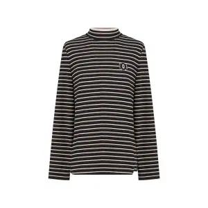 [크로커다일레이디] 크로커다일레이디 스트라이프 반넥 티셔츠 CLEWTS104