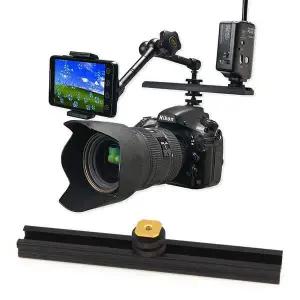 카메라 연결 20cm 레일 바 롱 거치대 핫슈 마운트 스트로보