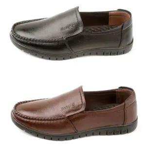 남성 가죽 로퍼 운전 플랫 통가죽 남성 캐주얼화 단화 슈즈 남자 모카신 편리한 슬립온 쿠션 지압