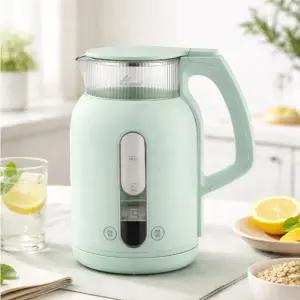 한일 LED 무선전기포트 HWP-1500 민트 전기주전자 스테인리스 커피포트