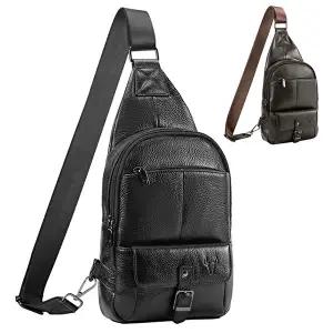 블루마운트 6031-1 소가죽 캐주얼 슬링백 메신저백 (KYR-WA8C9B2)
