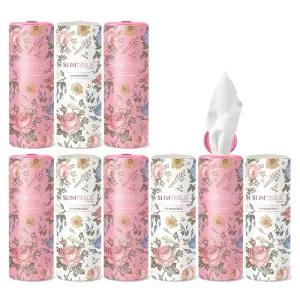 선물세트 9P [플라워세트] / 슬림티슈 캔티슈 대나무티슈 꽃디자인 인테리어 용품 차량용 휴대용 티슈