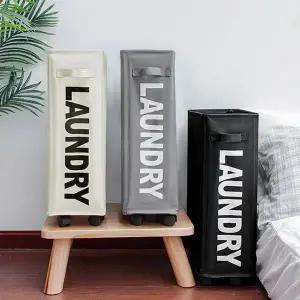 [NS홈쇼핑]히키스 싱글 접이식 대용량 바구니 이동식 틈새 세탁 빨래통[35725684]