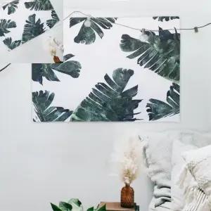 따챠 벽면장식 패브릭천 포스터 거실용 식물무늬 대형형 잎사귀 M