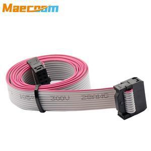 2개 10핀 리본 케이블 50cm 플랫 데이터 와이어 LCD 2004 12864 연장 램프