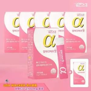 알찬건강 알파 CD 제로핏 알파시클로덱스트린 파우더 식이섬유 자두맛 6박스(90포) + 1박스 추가 증 정 / 3