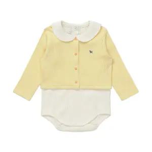 [롯데백화점]블루독베이비 YE)가디건SET바디수트 46170-676-03 출산백일돌